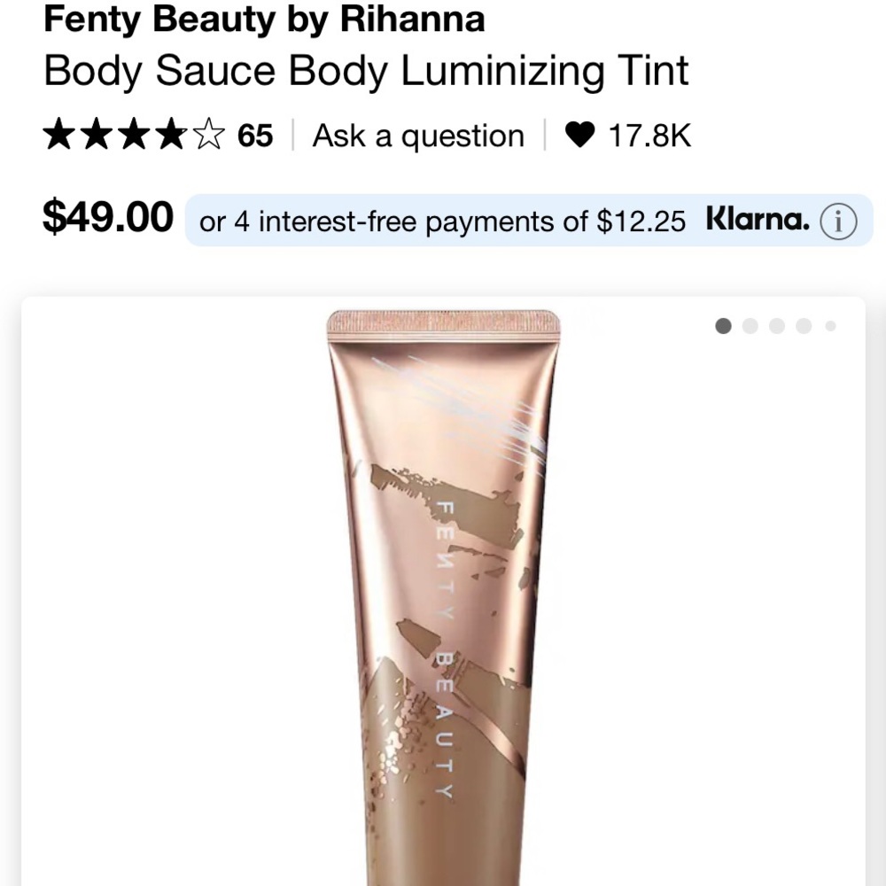 Fenty Beauty Body Luminizing Tint: Color Hunnie Hunnie